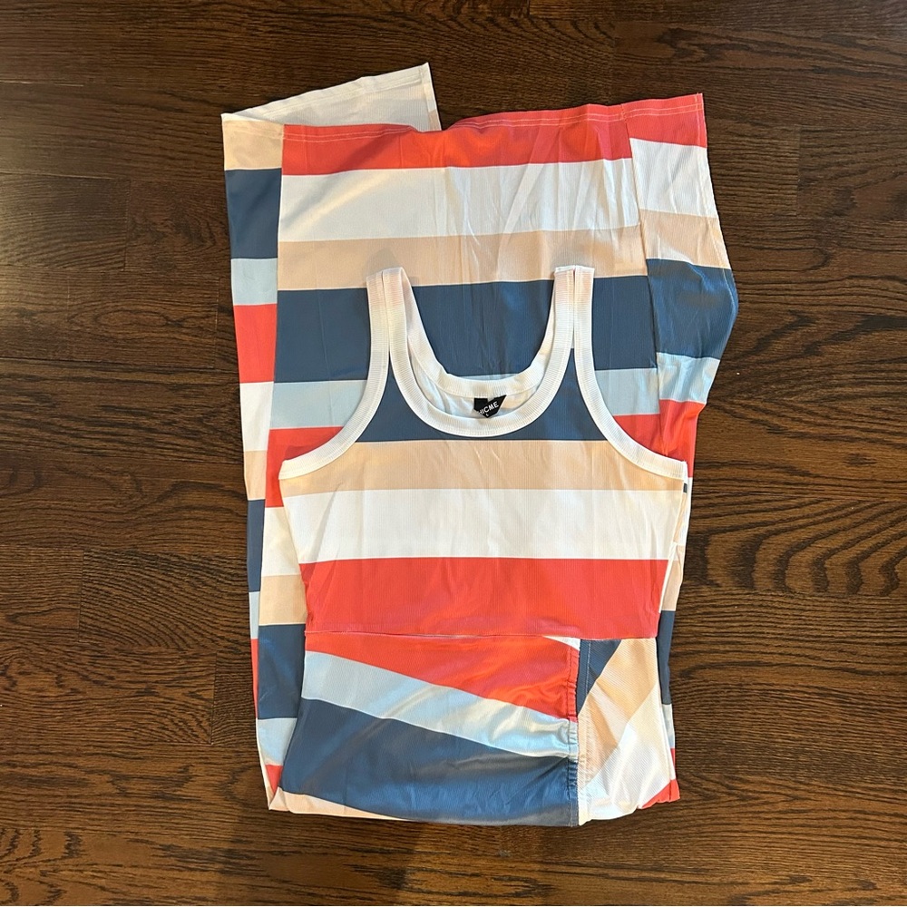 ChicMe Sleeveless Striped Maxi Dress | Size L | NWT - Picture 2 of 4